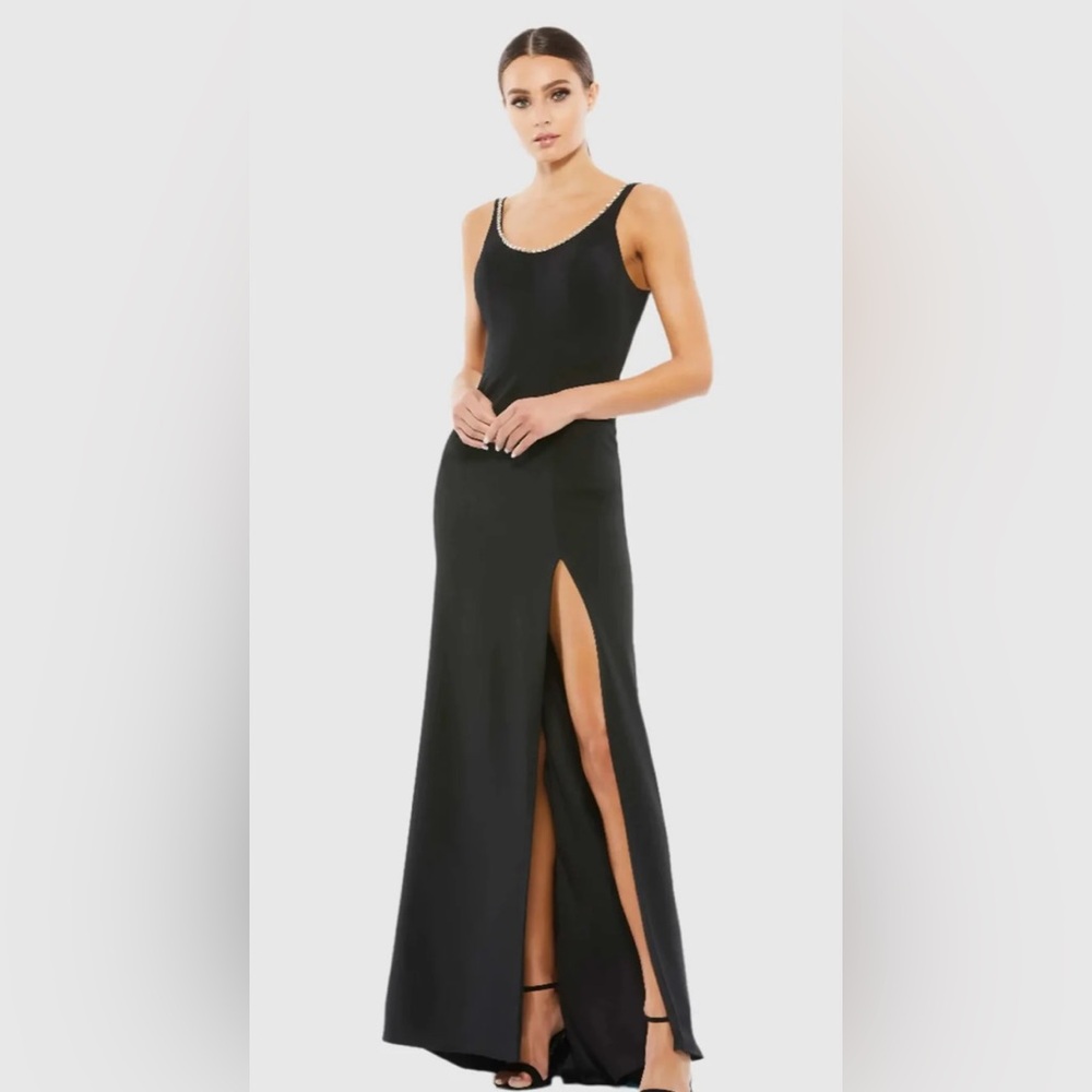 Ieena for Mac Duggal 26583 Elegant Black Maxi  14 (flawed)